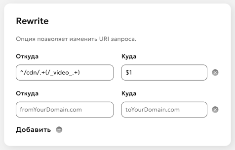 Настройка опции rewrite