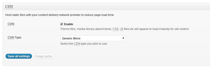 Включение CDN в «General Settings» в Dashboard installing_the_module